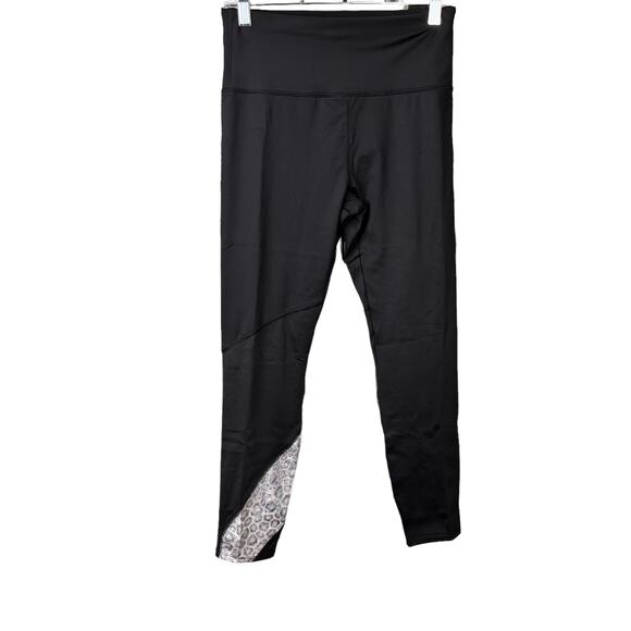 Soulgani Active Womens Pull On Leggings Stretch Ankle Silver Purple Size Small - Picture 1 of 7